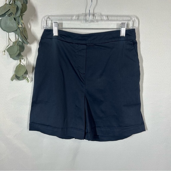 Boden | High Waisted Navy Blue Shorts Elastic Waist Women’s Size 6 - Picture 1 of 10